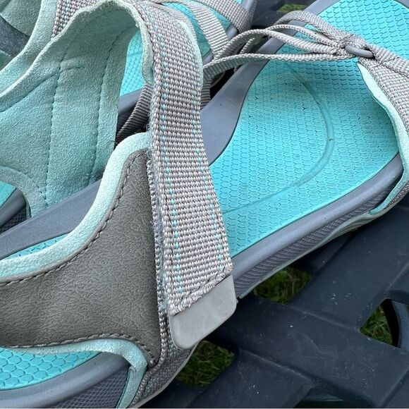 Baretraps Sonya Gray Teal Women’s Sandals Size 8M Hook Loop Sandals - Picture 8 of 13